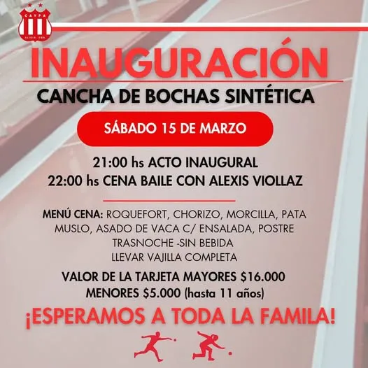 cancha de bochas inaguracion