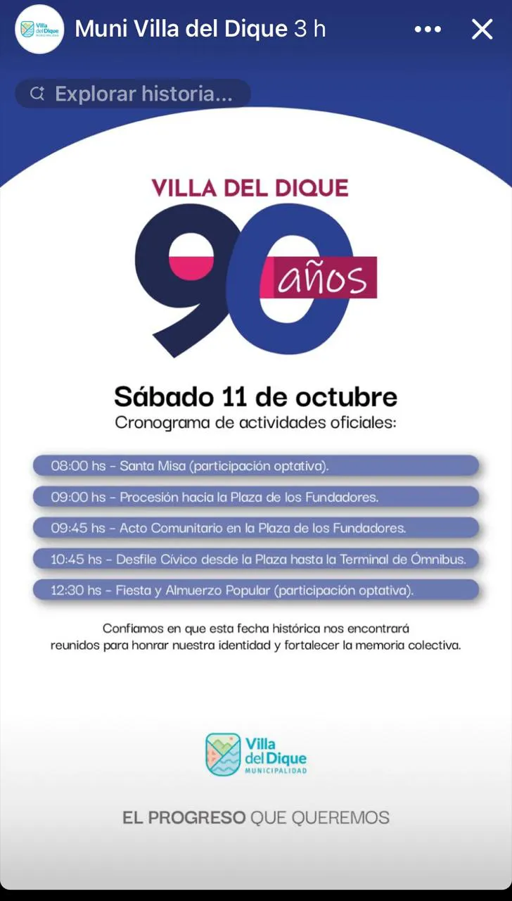 90 años villa del dique