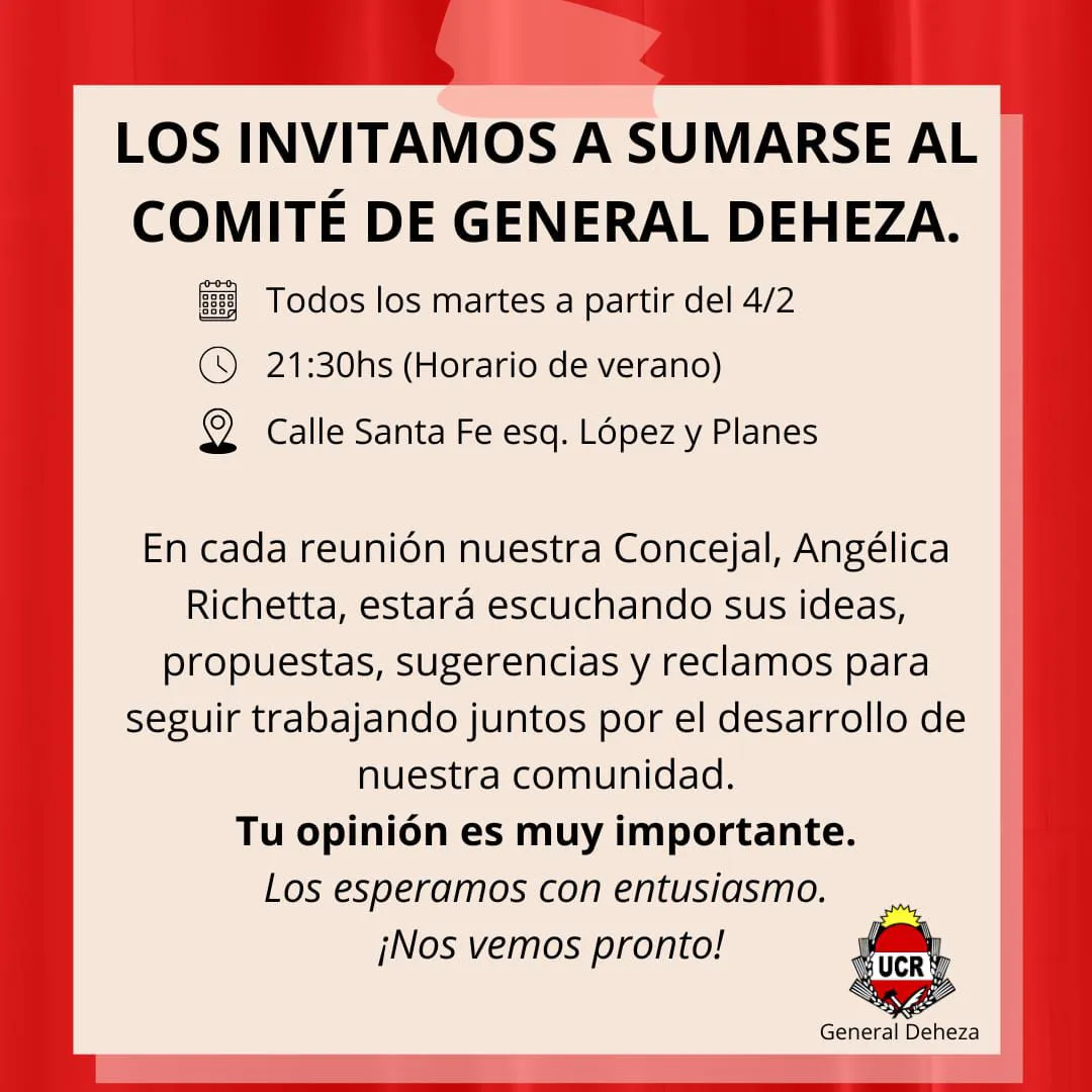general deheza comite radical