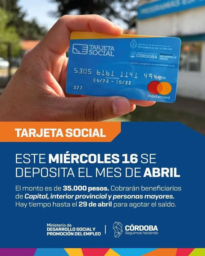 tarjeta social abril
